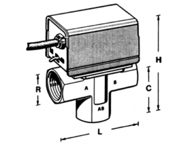 VIESSMANN 3-ходовой переключающий клапан с электроприводом R1 (внутренняя резьба). (7814924)
