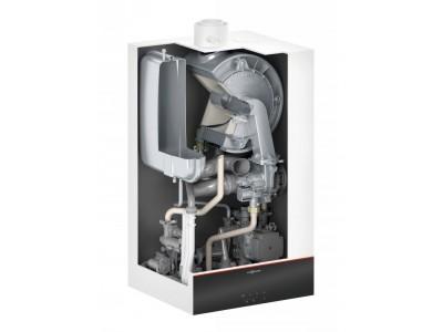 VIESSMANN Пакетное предложение Vitodens 100-W тип B1HF 11 кВт с подставным бойлером Vitocell 100-W CUGA 100 л, датчиком водонагревателя и дымоходом (Z023787)
