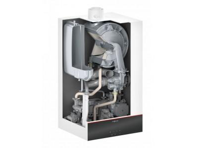 VIESSMANN Пакетное предложение Vitodens 100-W тип B1HF 11 кВт с подставным бойлером Vitocell 100-W CUGB 150 л, комплектом подключения водонагревателя и дымоходом (Z023788)