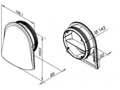 VIESSMANN Наружный декоративный колпак для Vitovent 100-D оптимизированный по шуму и протоку воздуха (ZK03628)